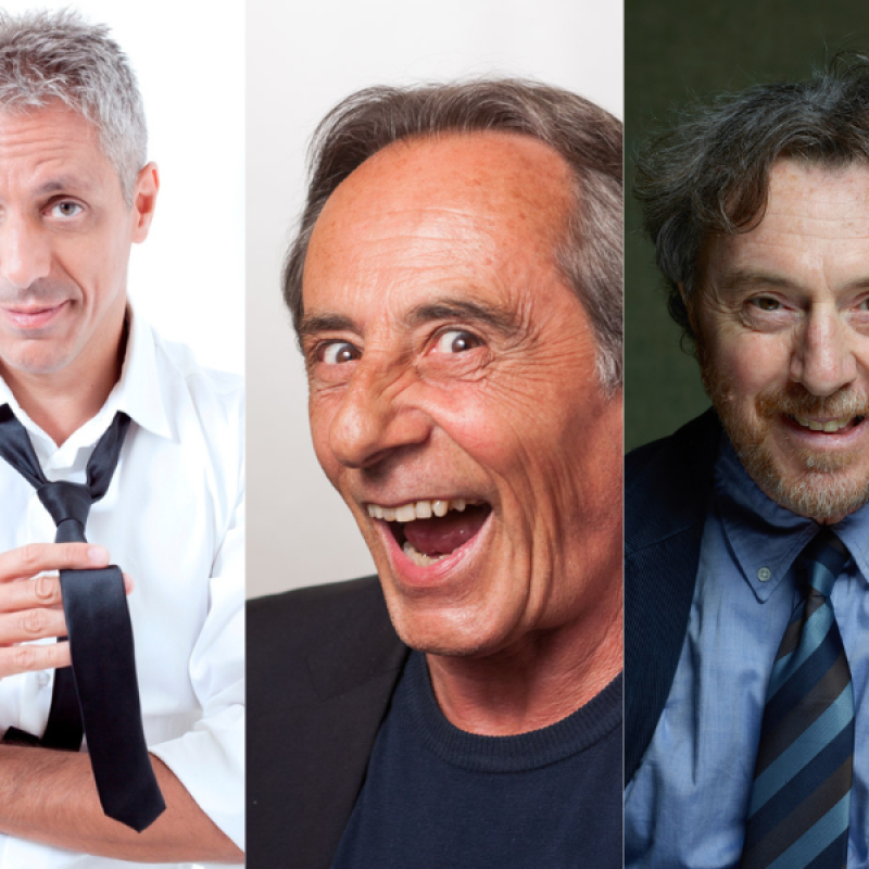forbici e follia con Max Pisu, Nino Formicola e Giancarlo Ratti